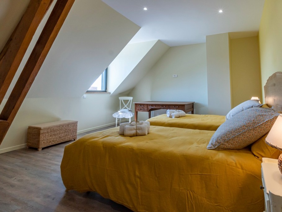 Chambre Juliette lits simples option possible à la réservation au Gite Entre Terres et Vignes à Châtillon sur Morin en Champagne