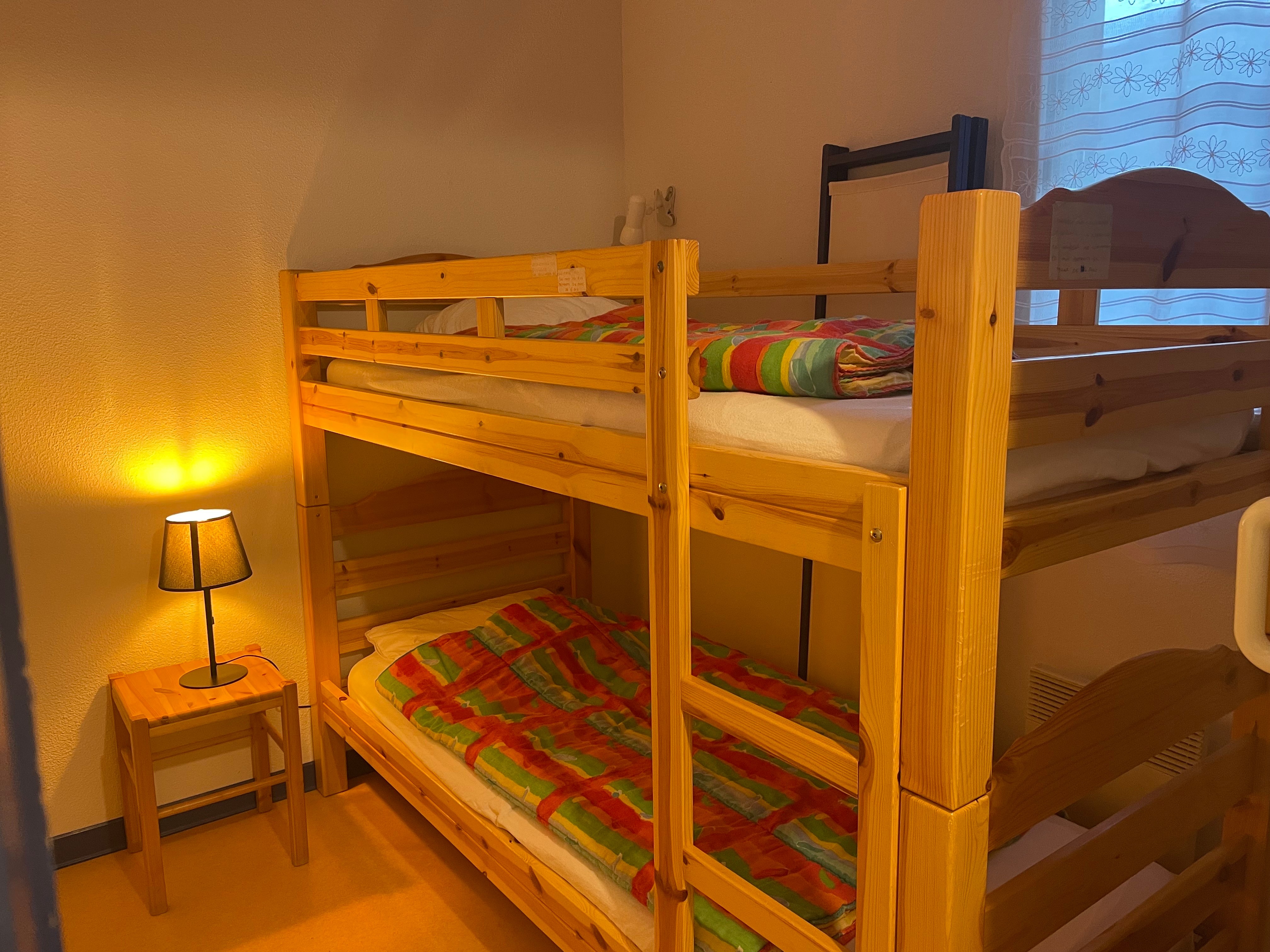 The cabin with bunk beds