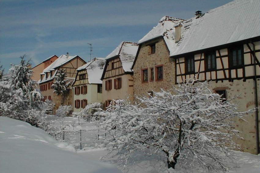 Bergheim rempart sud sous la neige