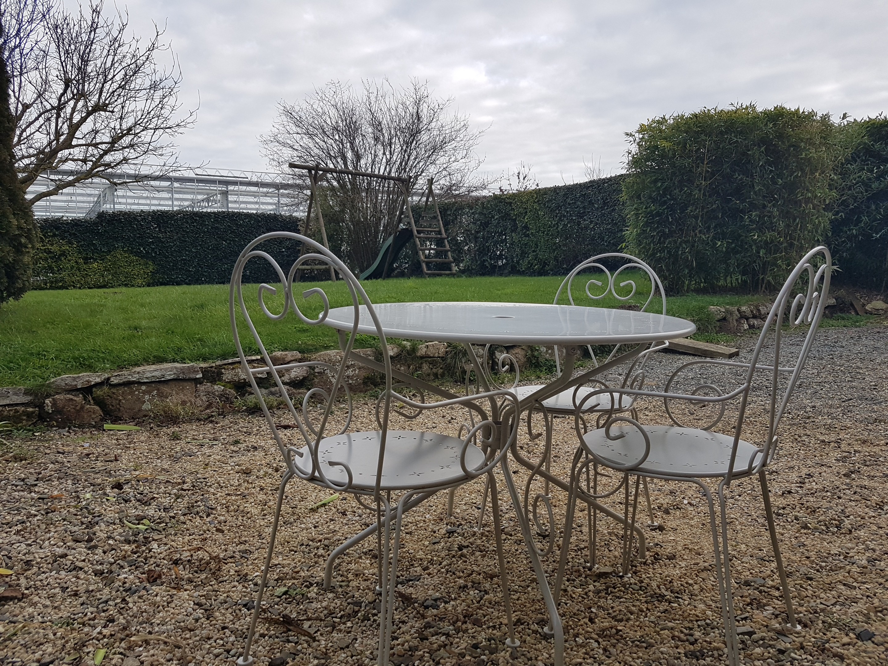 terrace with garden furniture