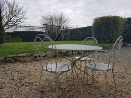 terrace with garden furniture