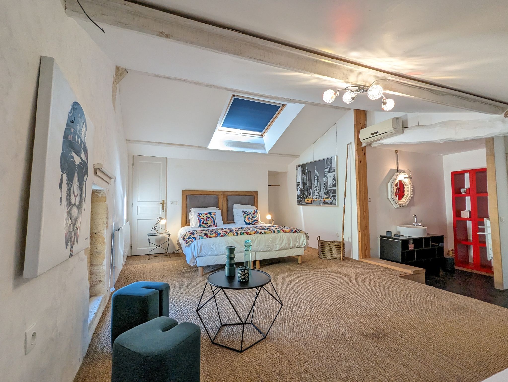 The Brooklyn master bedroom suite on the first floor of Bello Viso in Gironde, near St Emilion