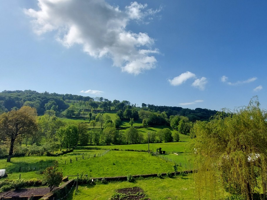 Vue des fenêtres du gîte