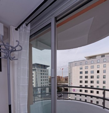 balcon du studio côté Saône