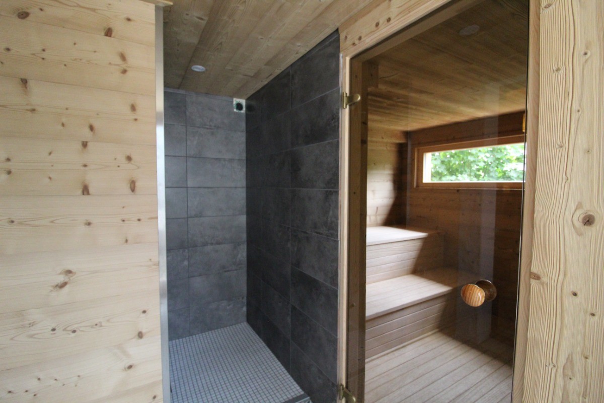 Sauna avec douche - Chalet Les Champis à La Bresse