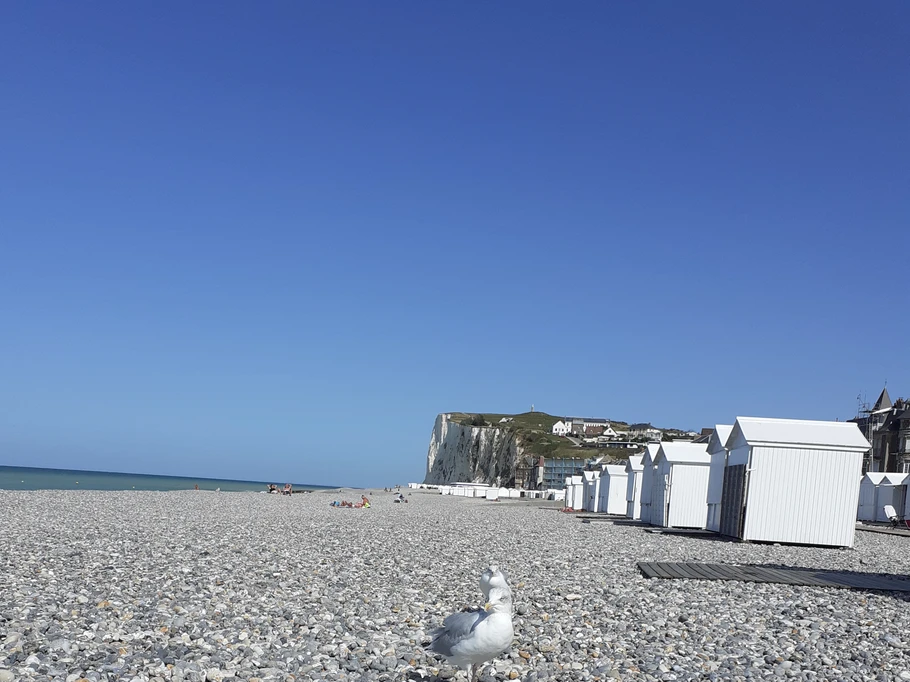 sur la plage de Mers les Bains (14 km)