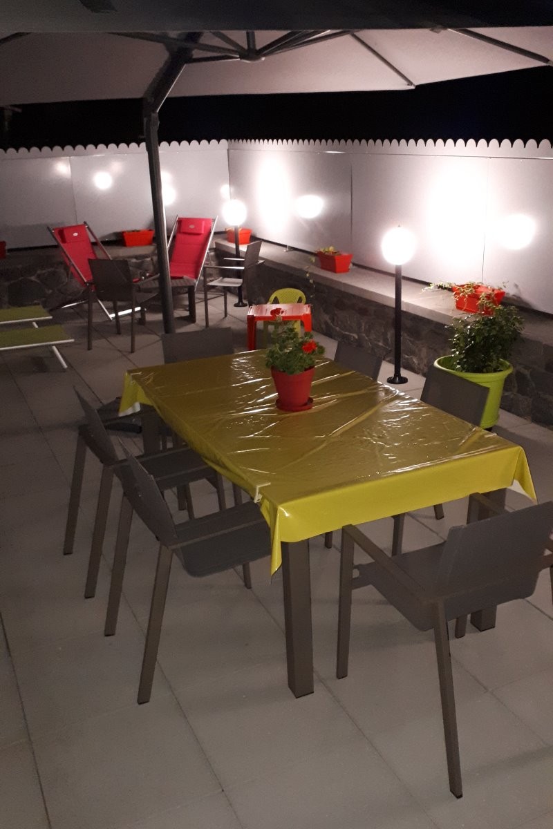 terrasse sous un ciel étoilés