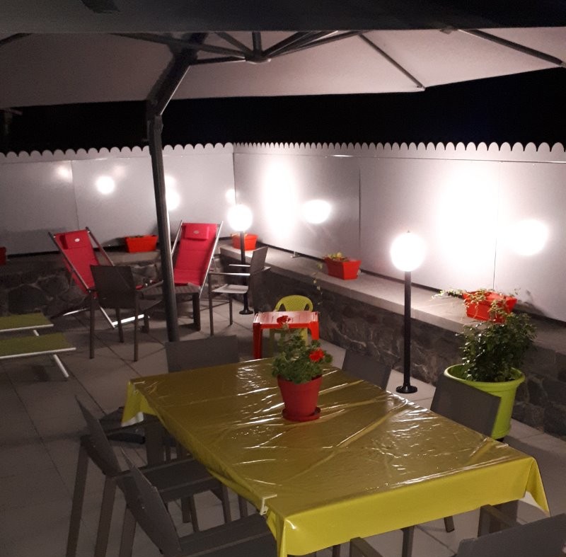 terrasse sous un ciel étoilés