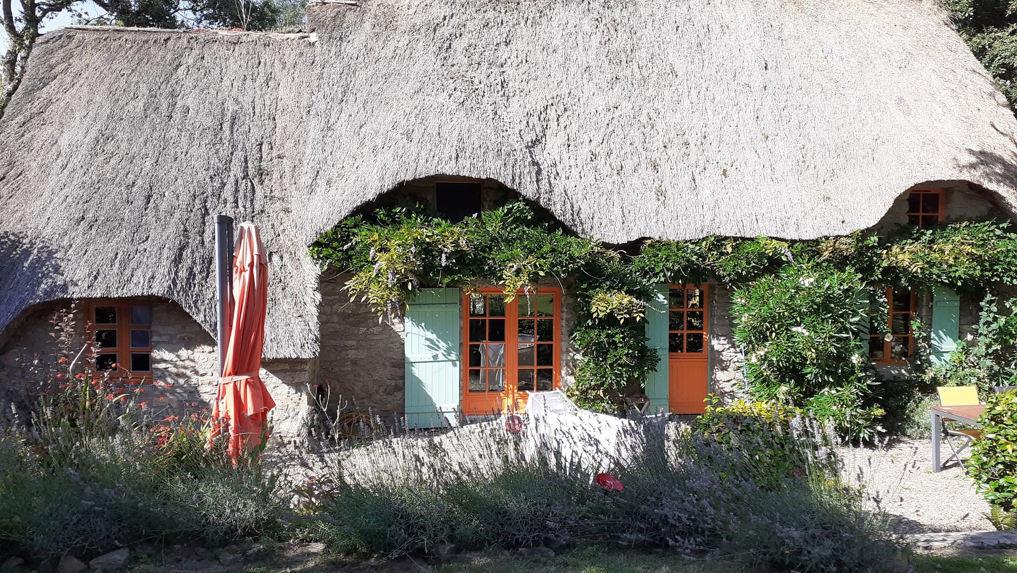 Façade Sud, côté terrasse et jardin