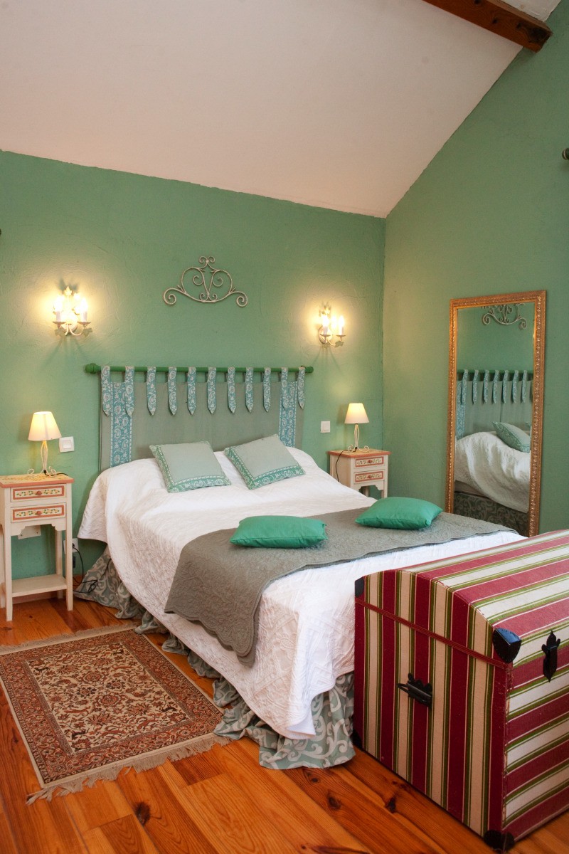 Chambre "verte" à l'étage - lit en 140