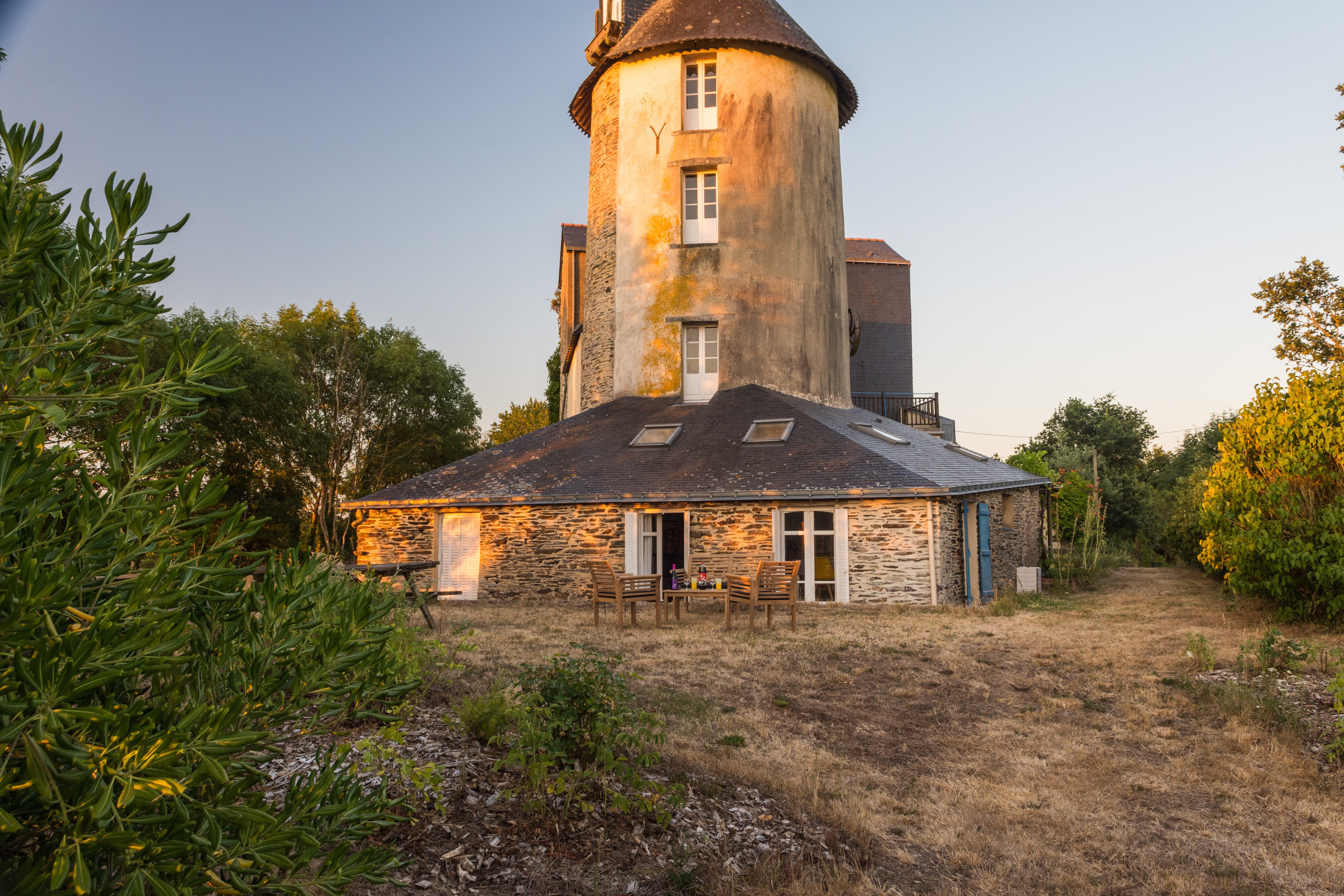 Moulin en soirée