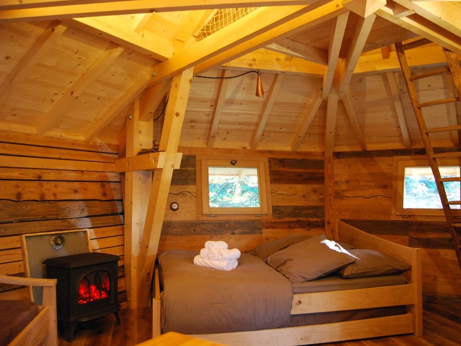 Intérieur cabane "La Trafolle"