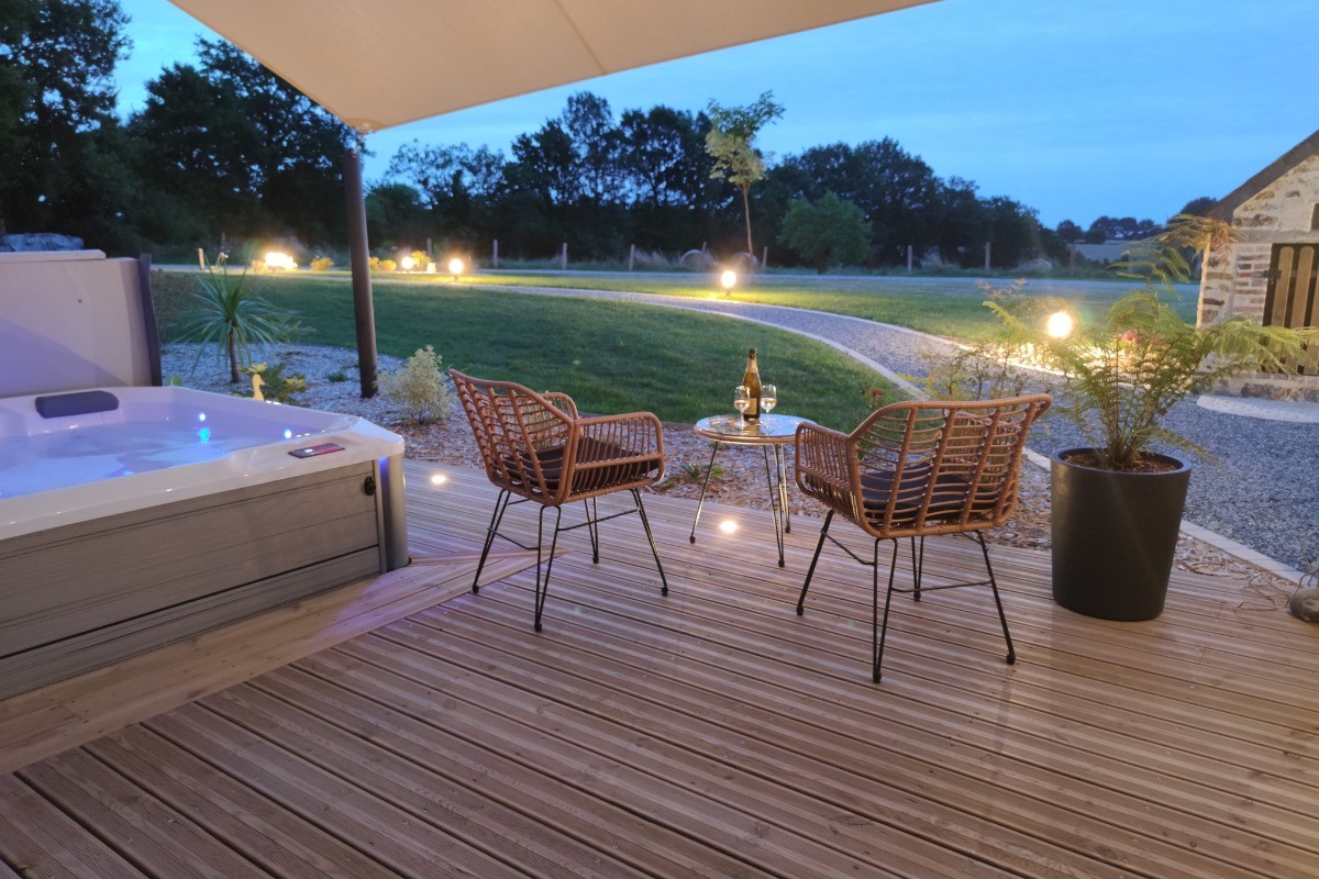 Vue depuis la terrasse sur la campagne environnante