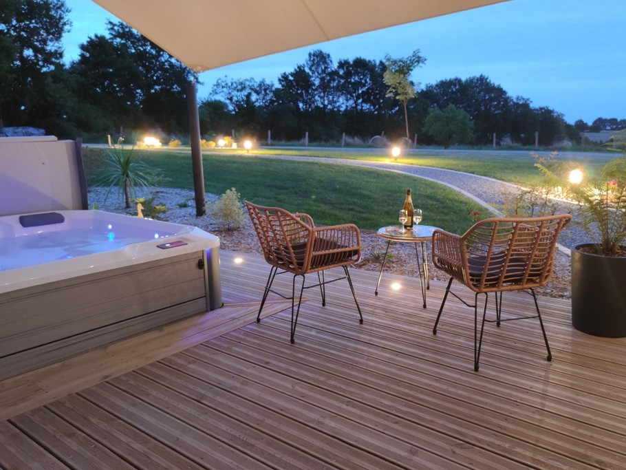 Vue depuis la terrasse sur la campagne environnante