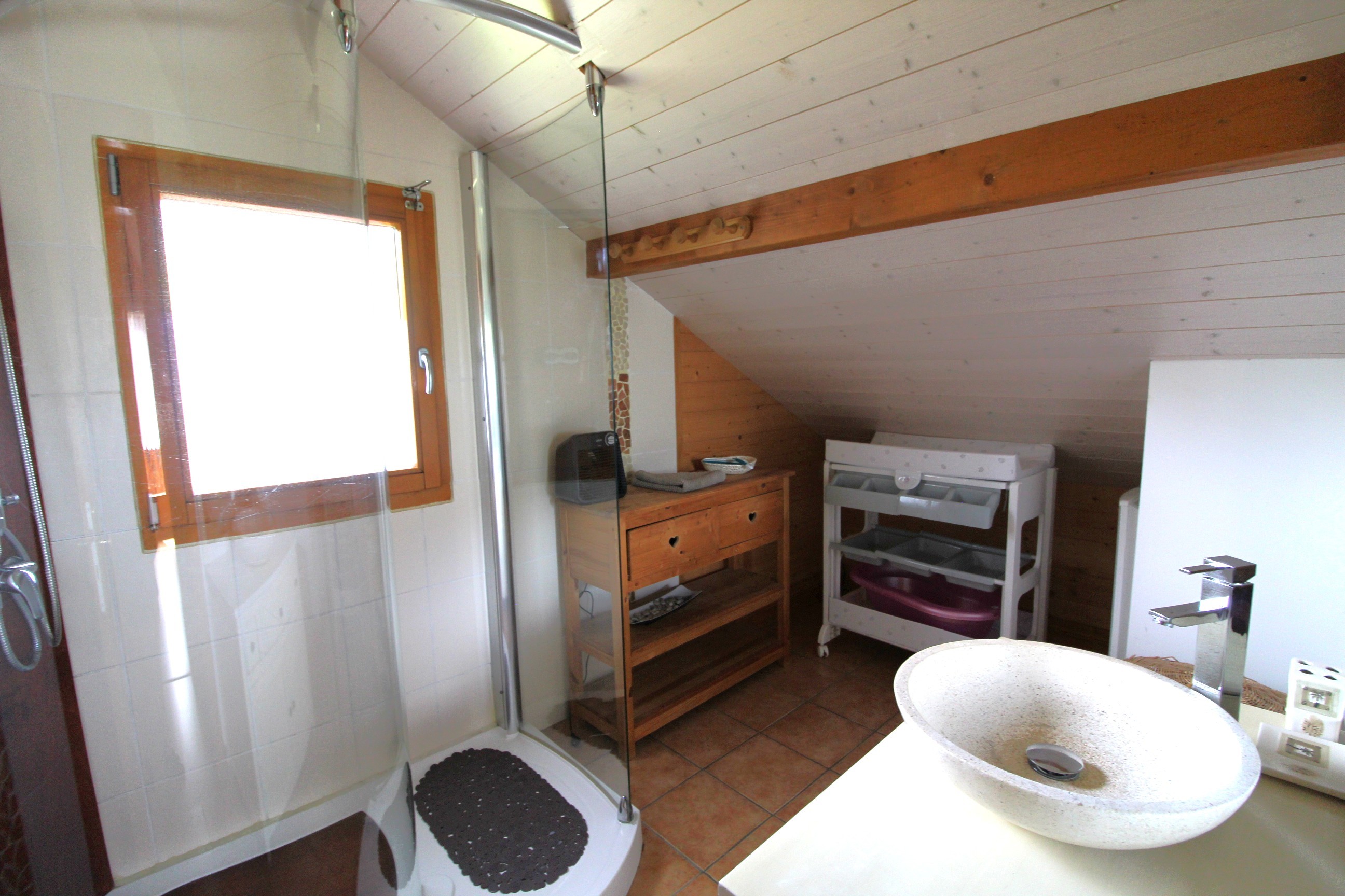 Salle d'eau - Chalet familial Mauselaine - Séjour nature au cœur des Vosges