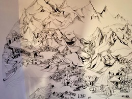 Photo 1 vue fresque artistique Vallée du LOURON