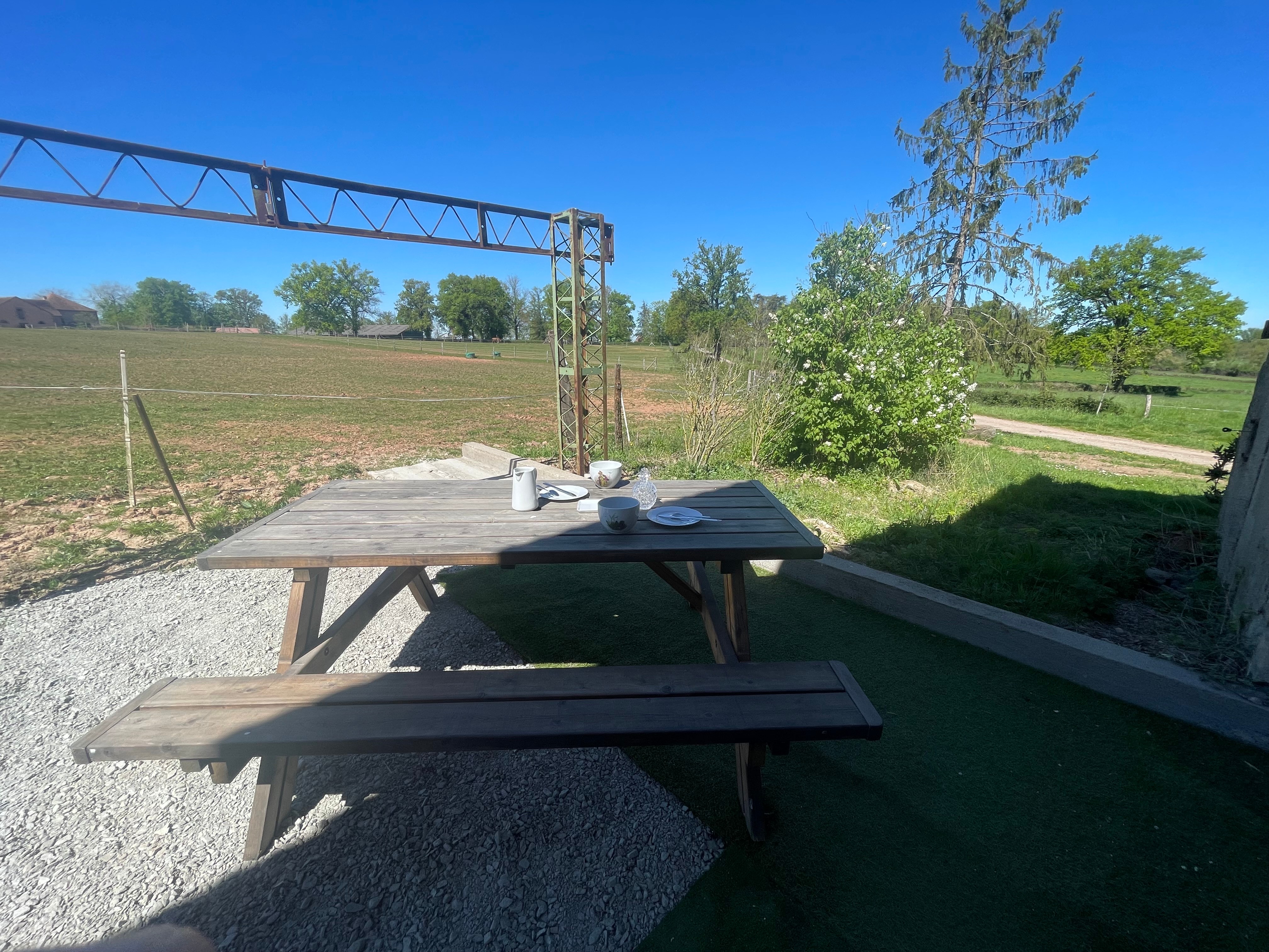 Terrasse 25 m² vue prairie