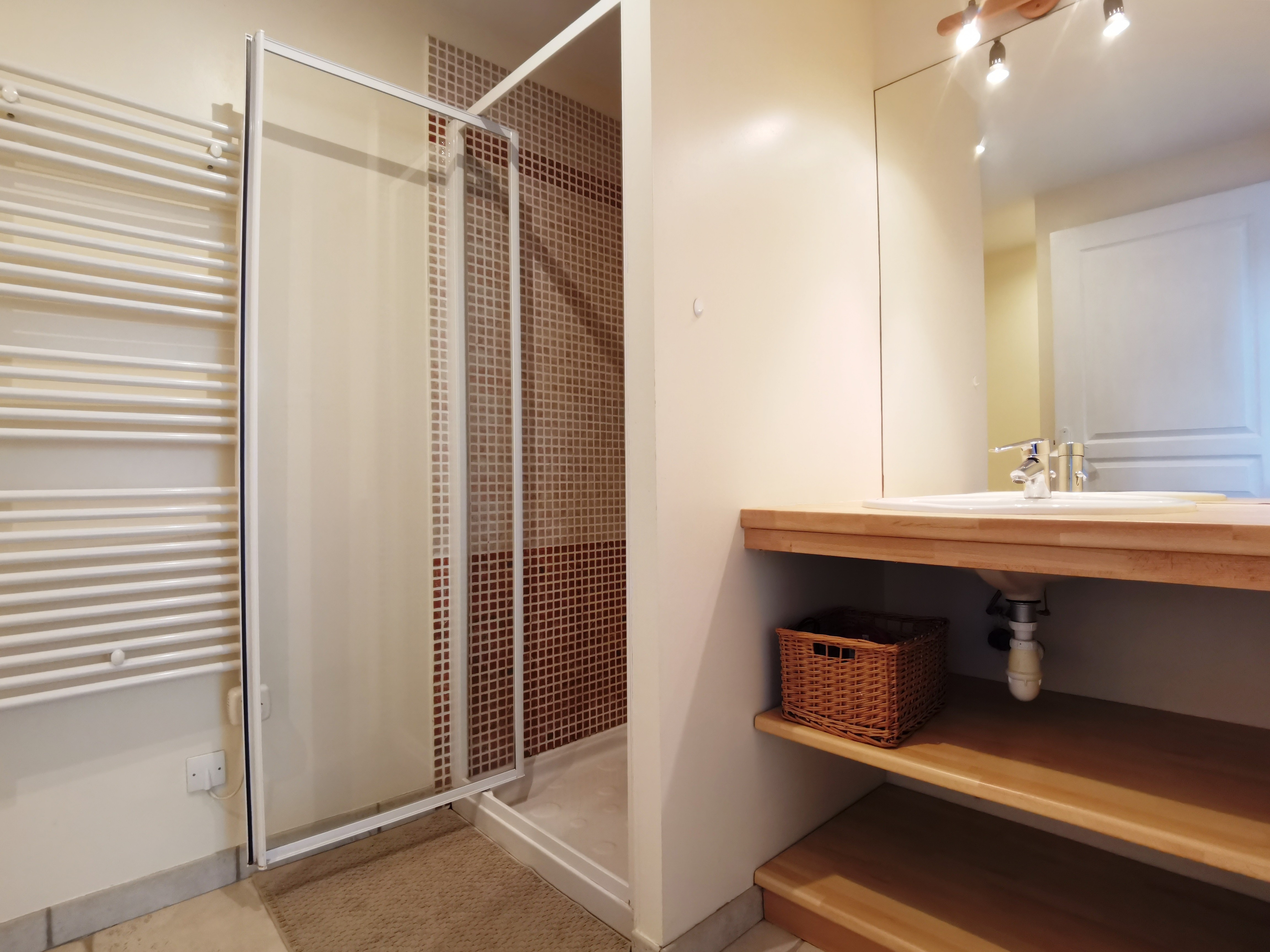 RDC: salle d'eau avec douche à l'italienne et WC