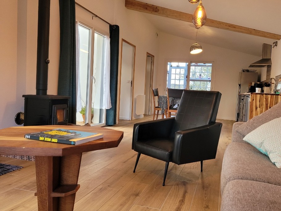 Jacob, Clévacances, location, Plouha, le séjour-salon