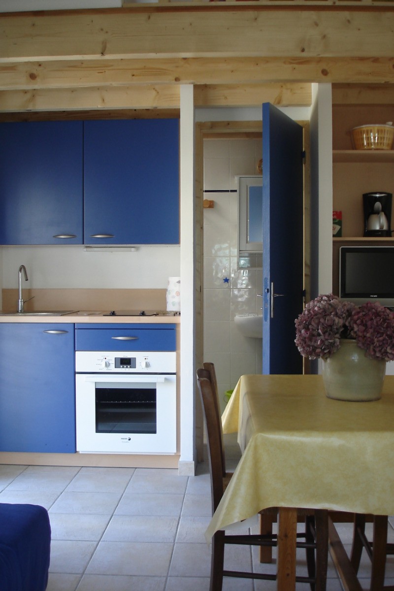 maisonnette pleine de charme - la cuisine et pièce de vie