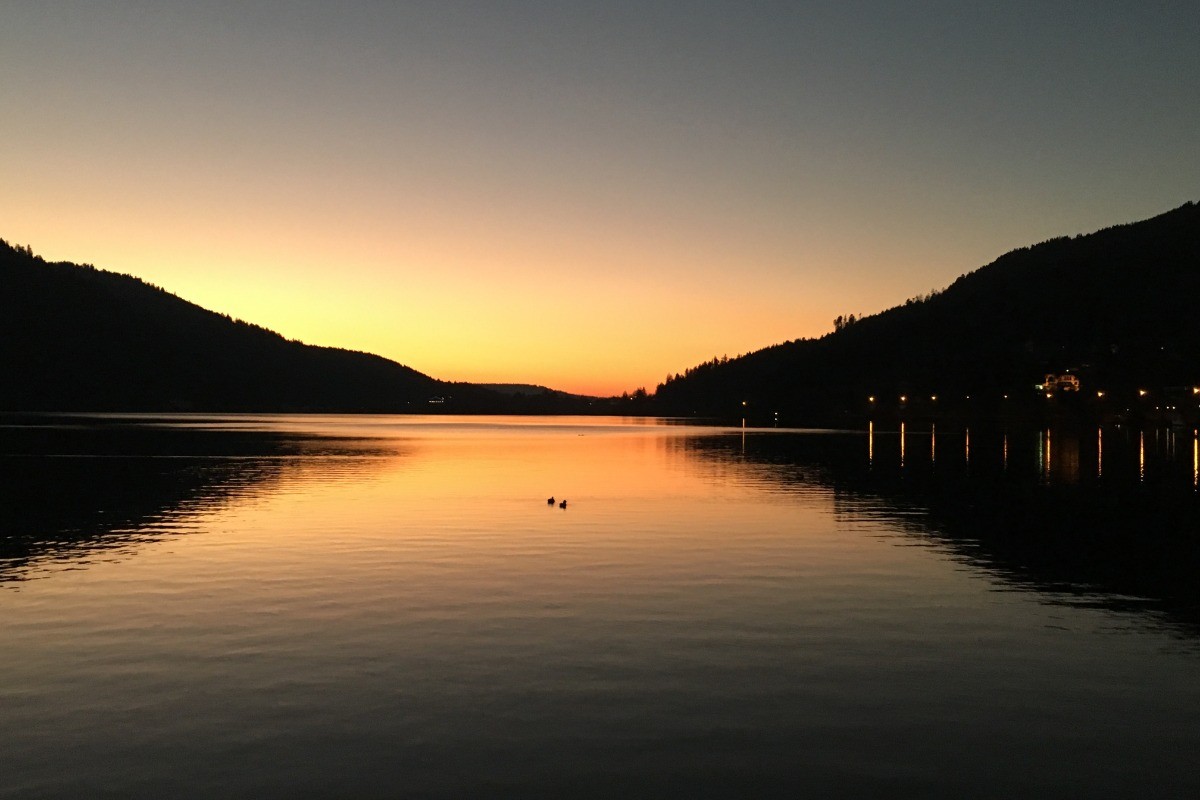 Coucher de soleil sur le lac - Appartement Les Rivages du lac à Gérardmer