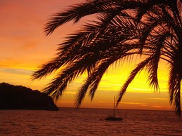 Coucher de soleil dans la baie