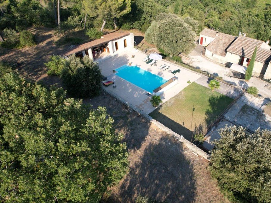 La propriété vue du ciel