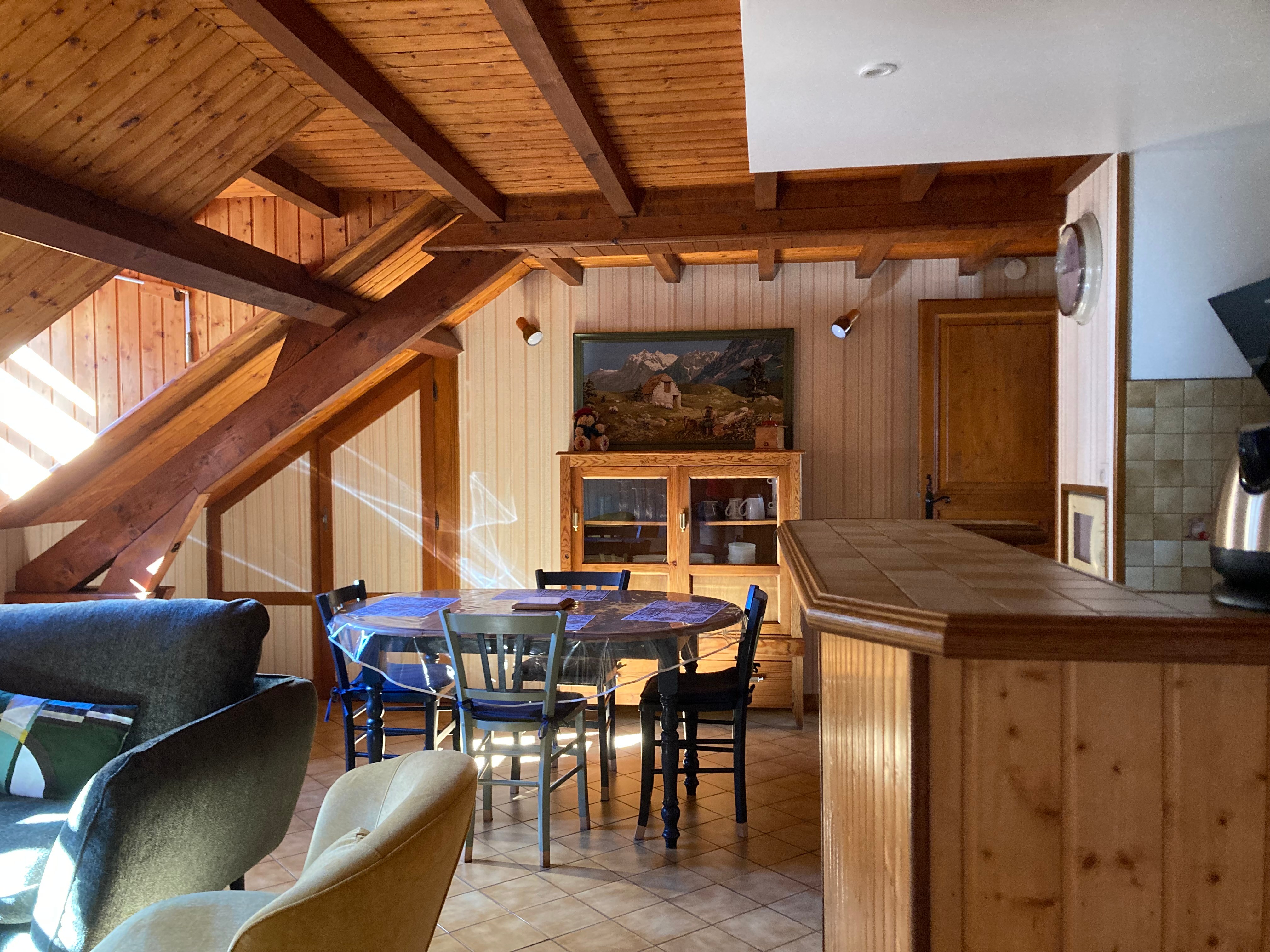 Dining area with china cabinet nearby