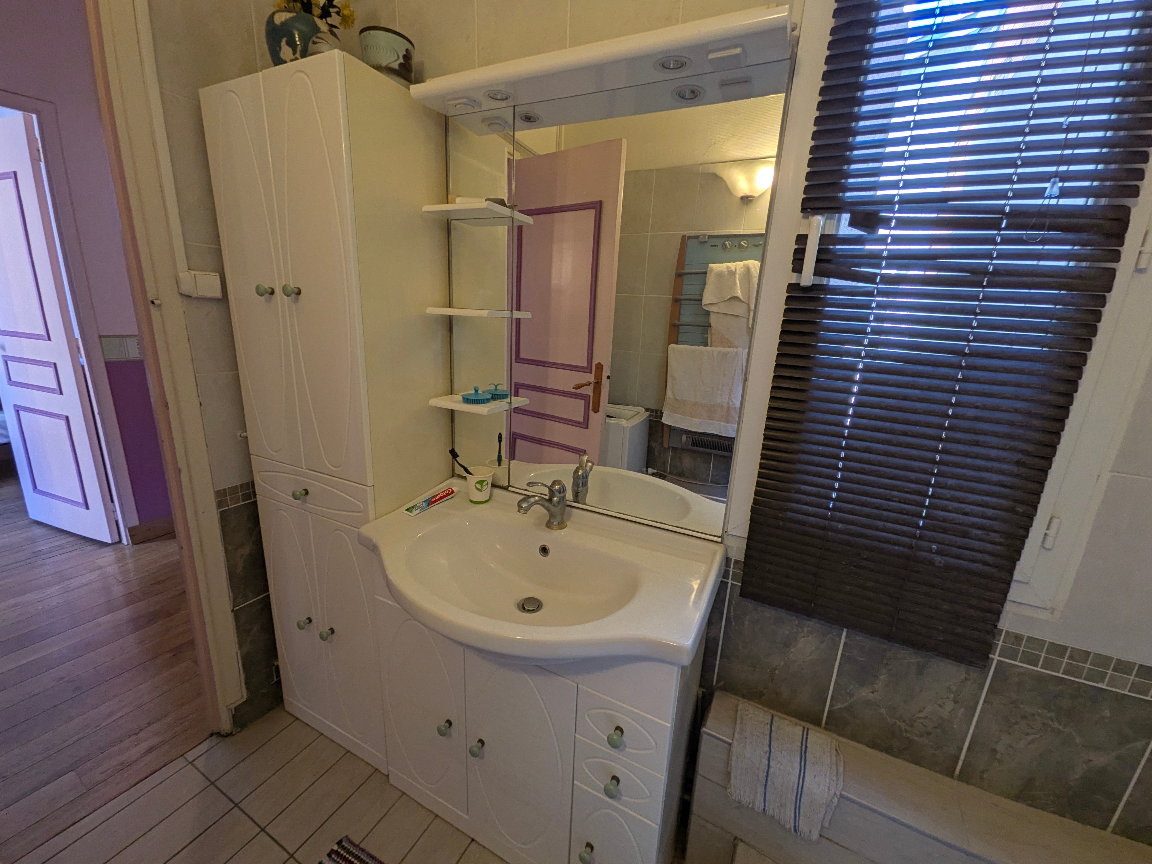 Bathroom - Two-bedroom flat in central Toulouse – 2 bedrooms, balcony, near Marengo-SNCF metro station