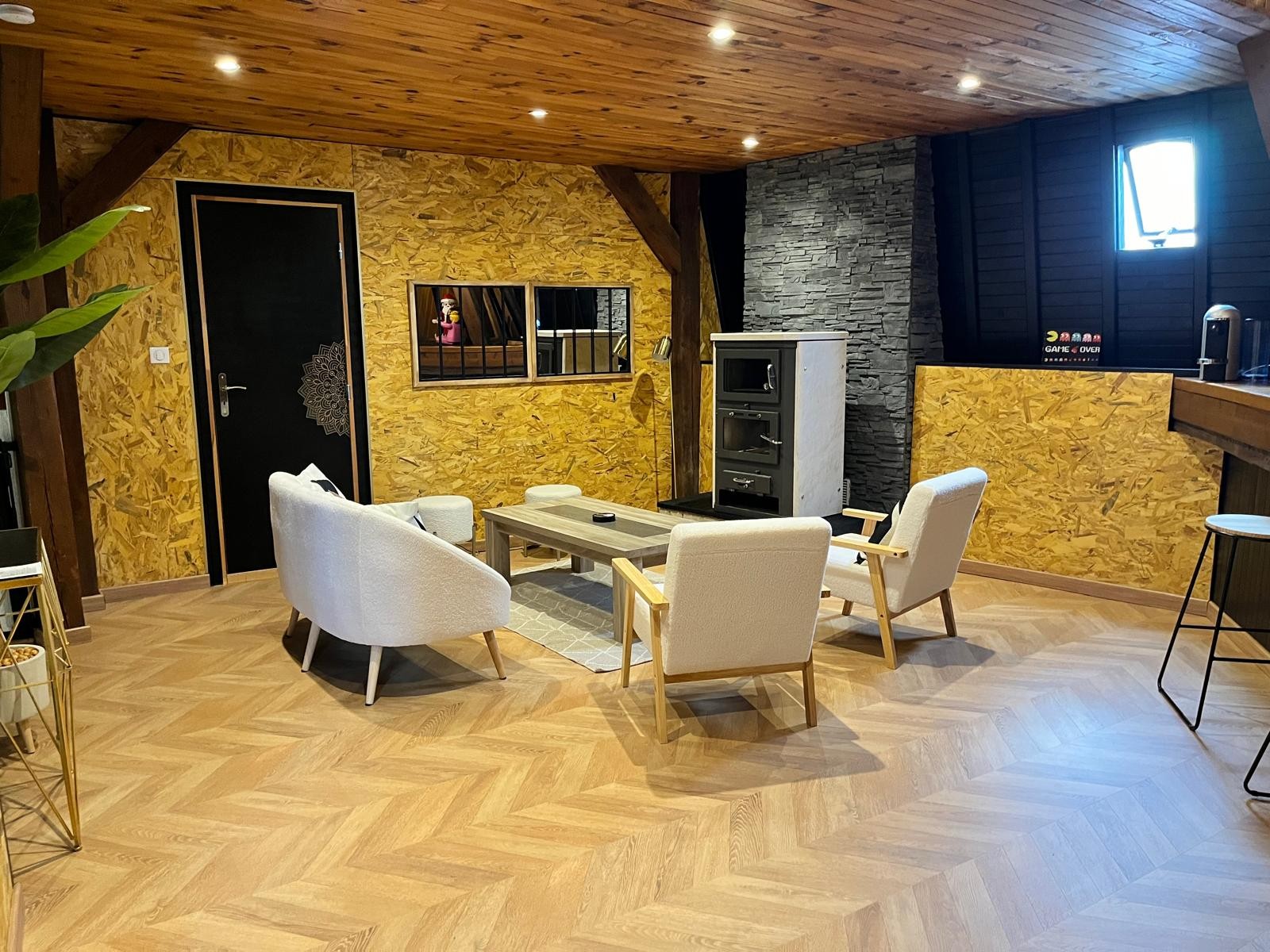 Salon poêle à bois