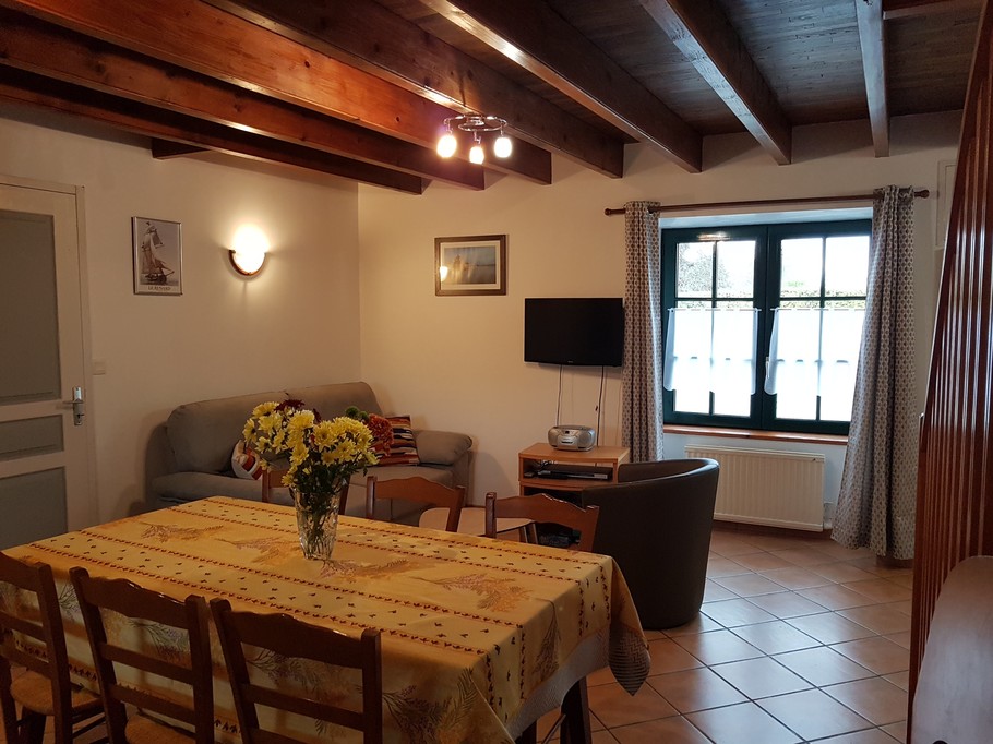 Ground floor living room with exposed beams