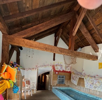 Espaces communs - piscine - Gîte Perce-Neige - Domaine de la Prairie des Prés