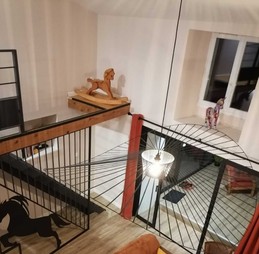 Vue du salon du gîte "Au pas de Velours" à St Vaize de Charente maritime