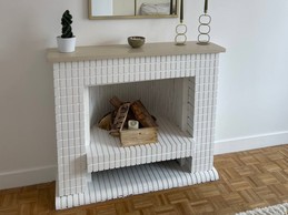 cheminée décorative dans la chambre