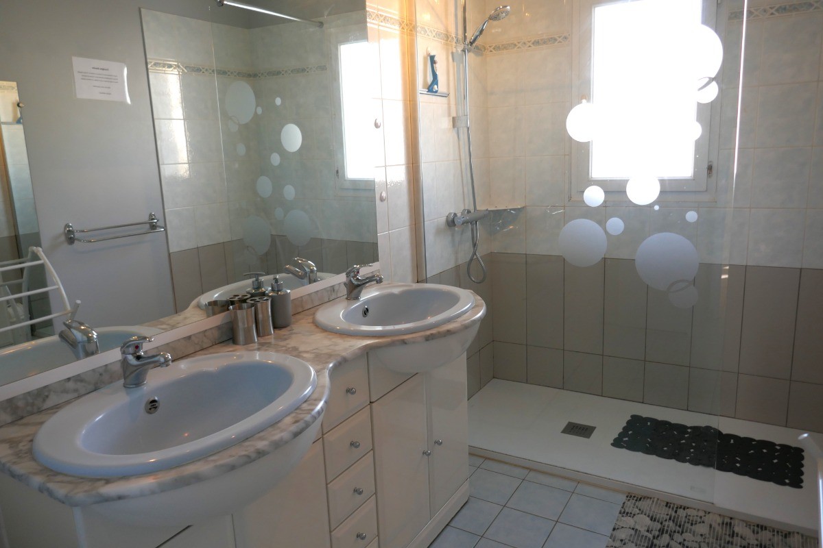 Salle d'eau avec douche à l'italienne
