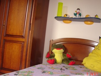 La chambre enfants avec un 2ème lit pliant et draps fournis.