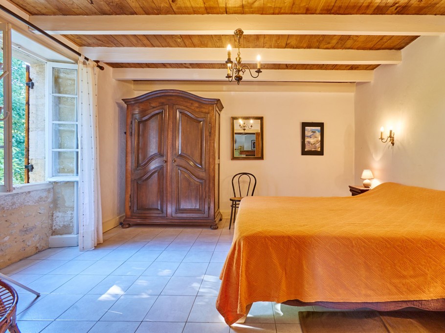 The ground-floor bedroom, as seen from the dining room