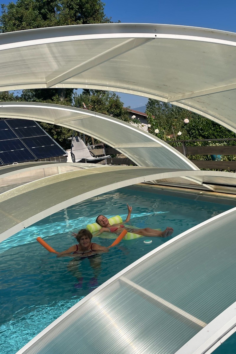 L'ouverture de la piscine est modulable.