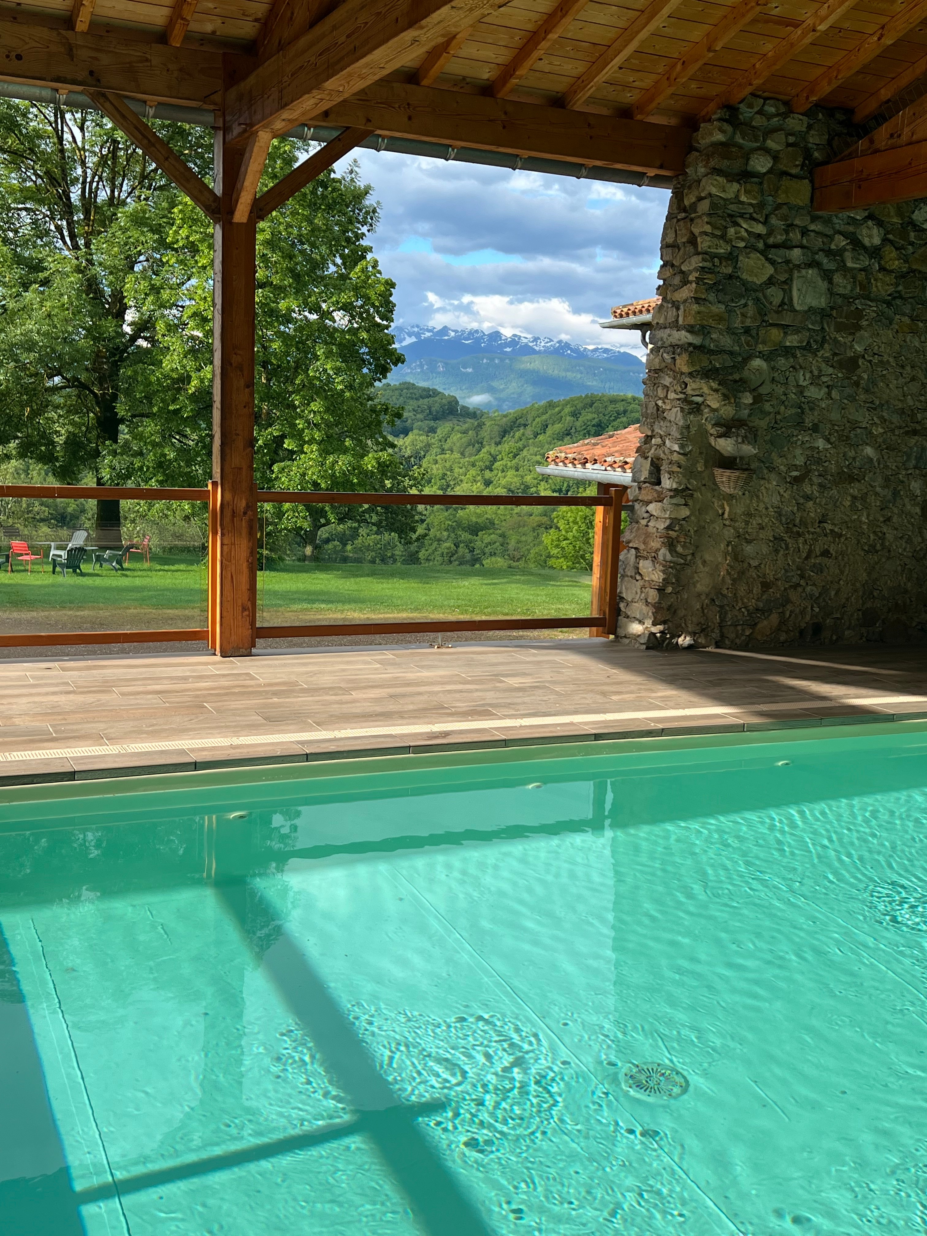Vue depuis piscine