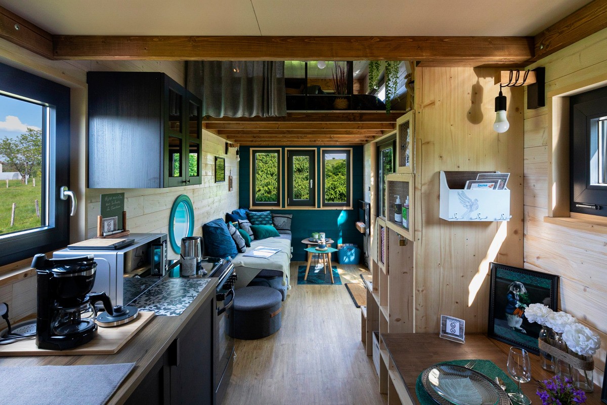 Cuisine / salon - Tiny House O Ptit Nid Milie