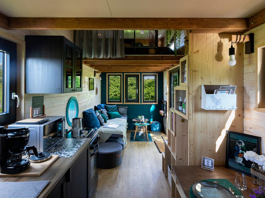 Cuisine / salon - Tiny House O Ptit Nid Milie