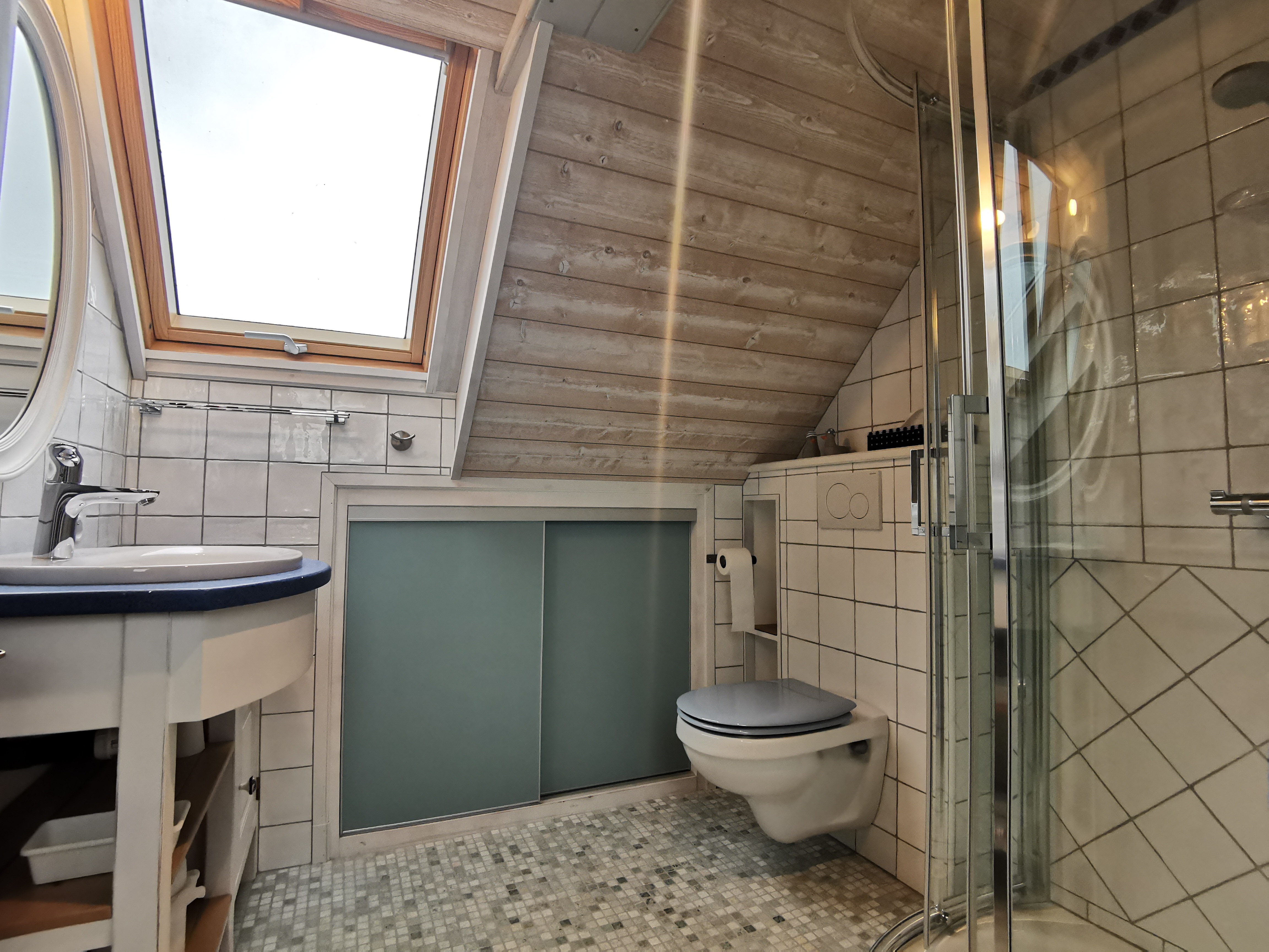 Shower room with WC upstairs