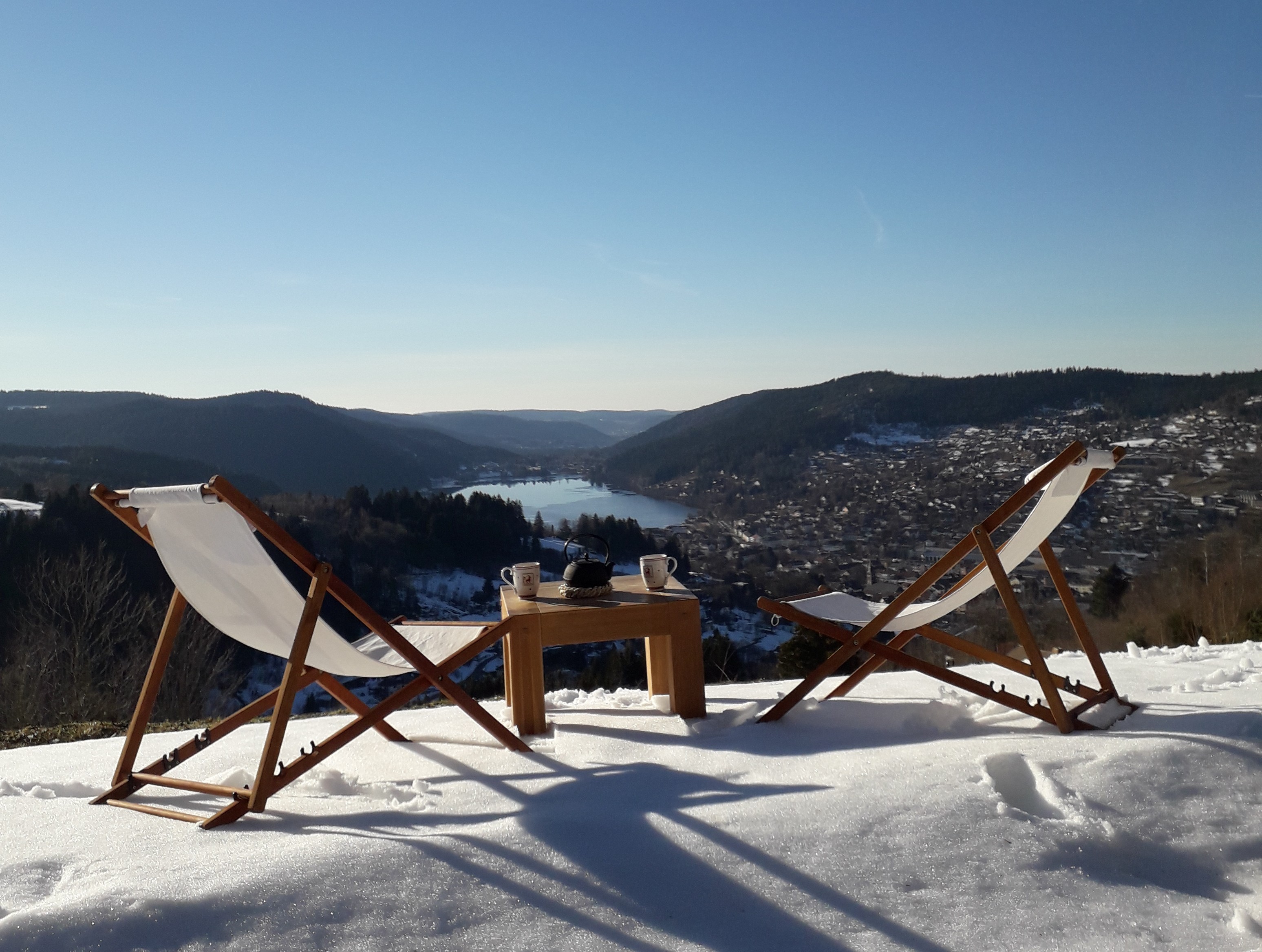 Hiver - Gîte Les Neufs Lieux – Gérardmer, 4 étoiles, piscine et vue imprenable sur le lac