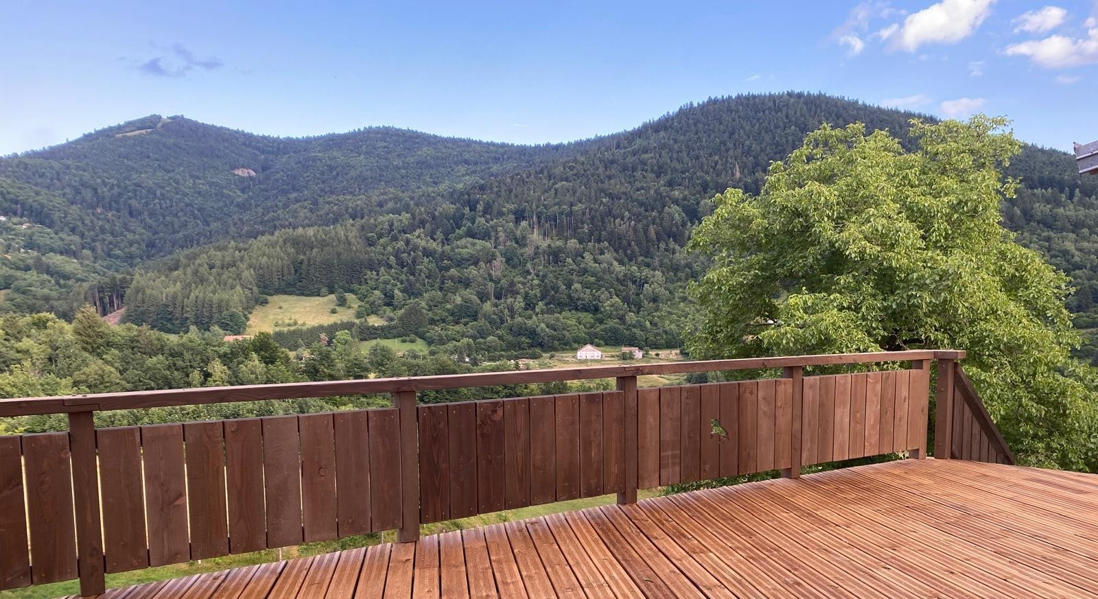 Vue Terrasse - La Clé des Champs à Bussang – Gîte de groupe tout confort dans les Hautes Vosges