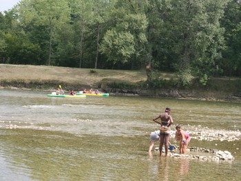 Baignade en rivière d'Ain