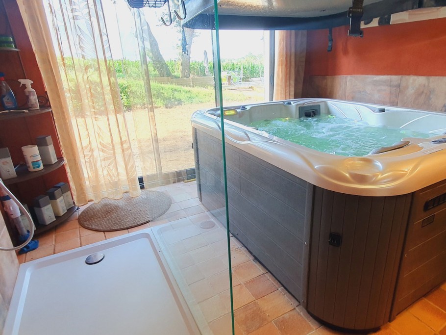 Espace bien etre avec douche, jacuzzi et sauna