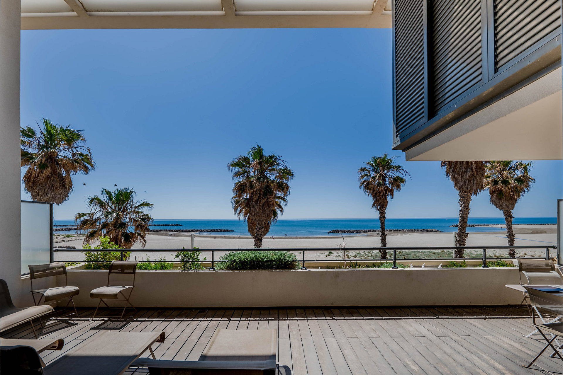 Location vue mer à Sète _Vue depuis la terrasse