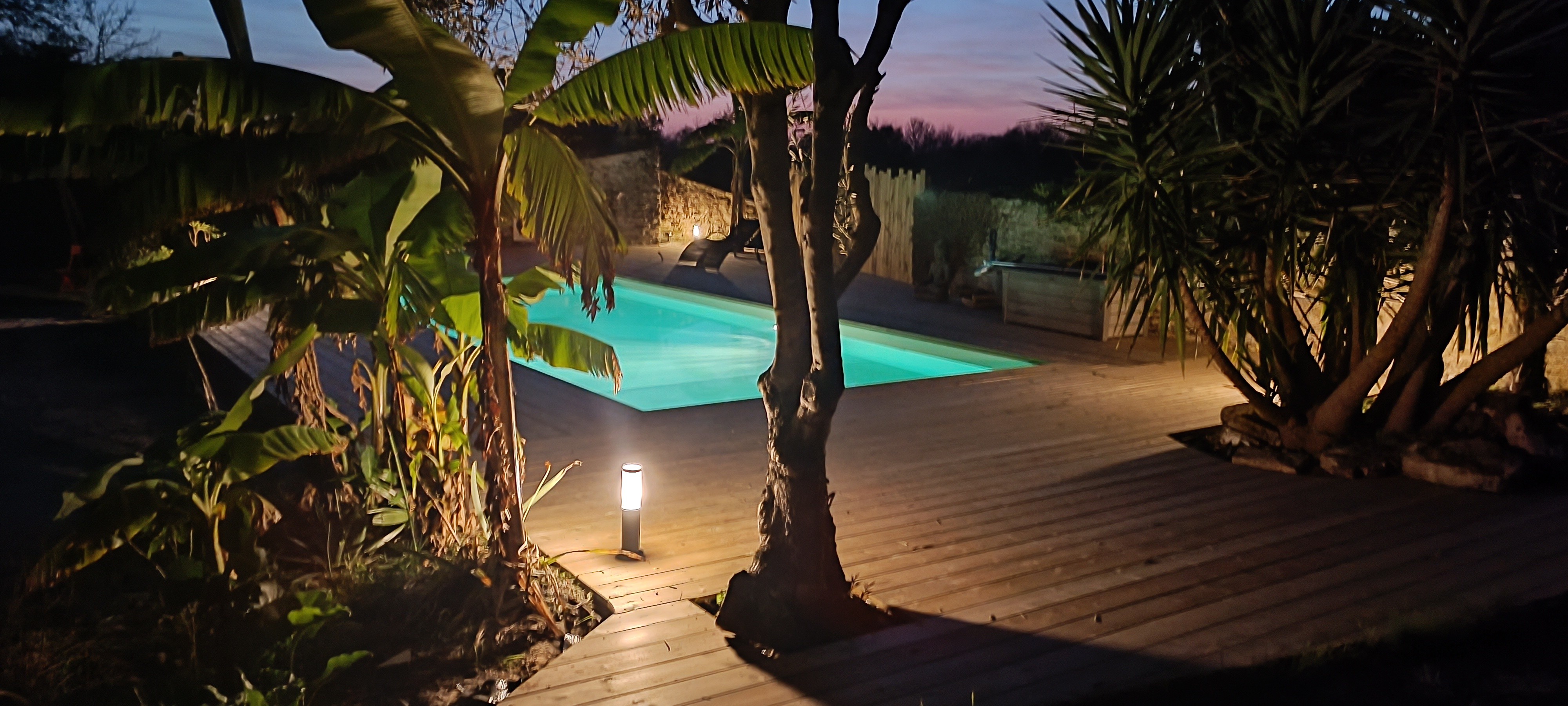 Piscine le soir