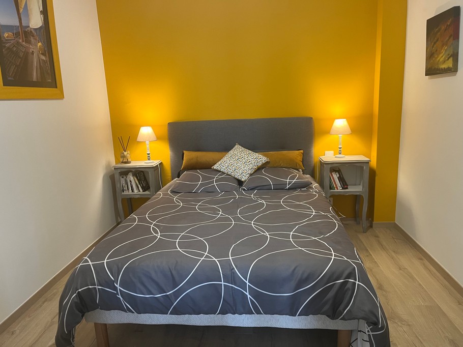 Location de vacances la villa des algues Grancamp maisy vue mer lit 140