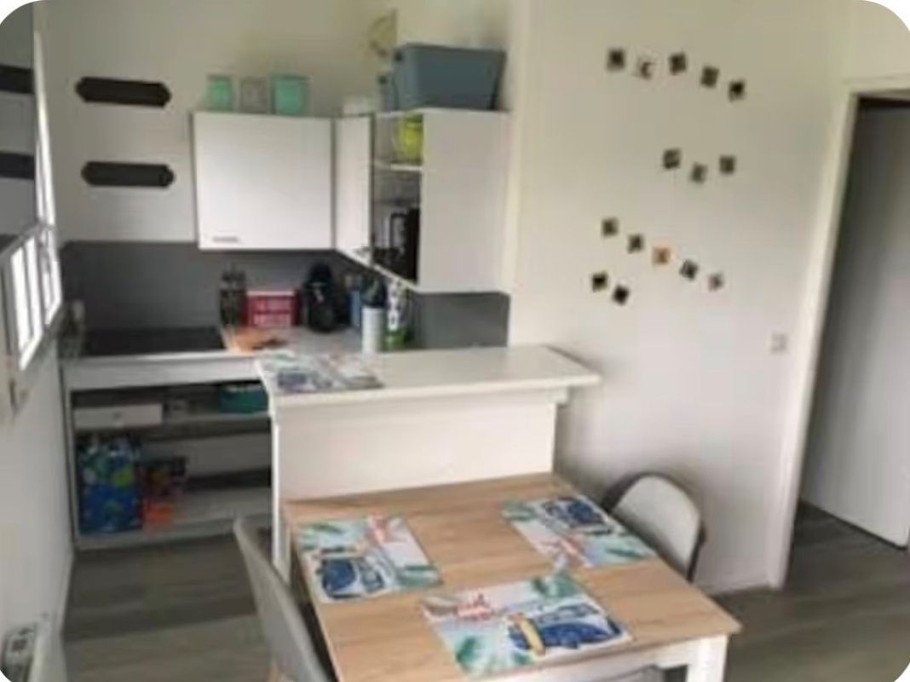 Cuisine et coin repas Mers les Bains Studio Trimaran Hauts de France
